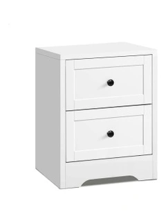 Bedside Table Hamptons in White