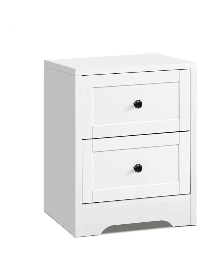 Bedside Table Hamptons in White image 1