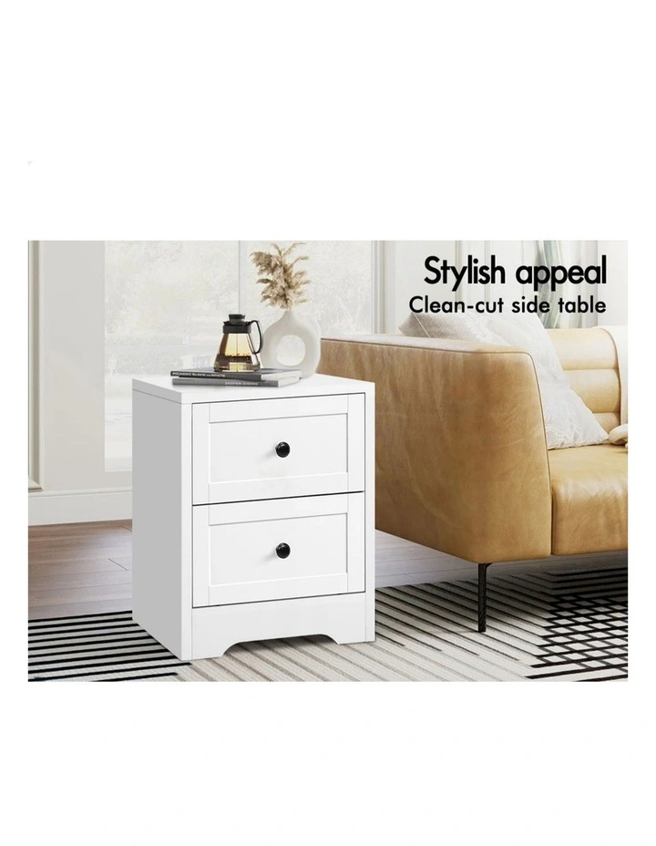 Bedside Table Hamptons in White image 3