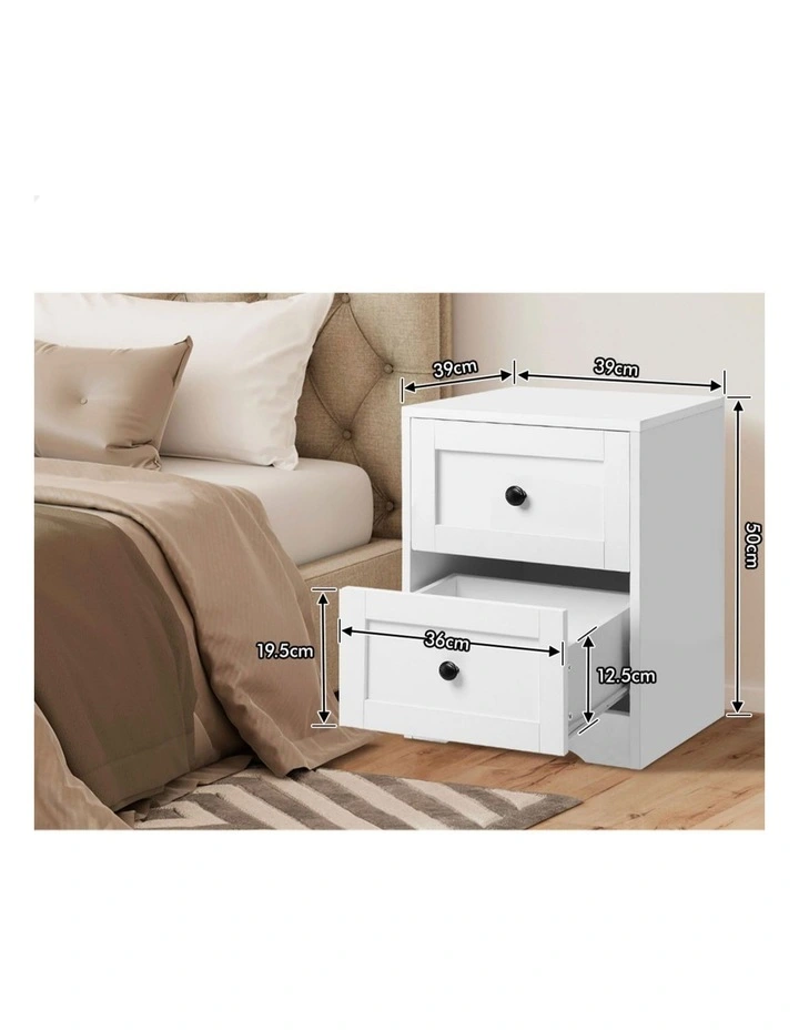 Bedside Table Hamptons in White image 5