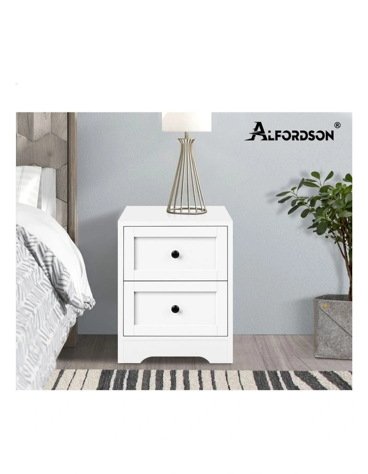 Bedside Table Hamptons in White image 7
