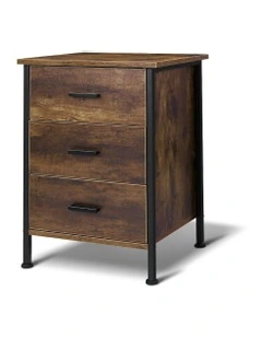 Industrial Bedside Table in Oak