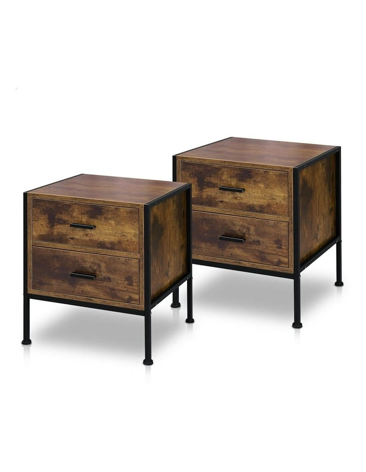 Bedside Drawers Retro Table in Oak image 1