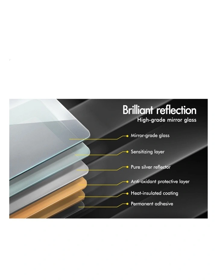 Mirrored Bedside Table in Black image 5