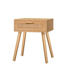 Bedside Table Nightstand Side Storage in Oak