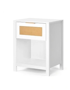 ALFORDSON Bedside Table Nightstand Side End 1 Drawer Storage Shelf White