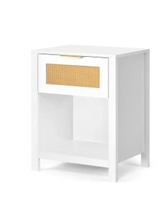 ALFORDSON Bedside Table Nightstand Side End 1 Drawer Storage Shelf White