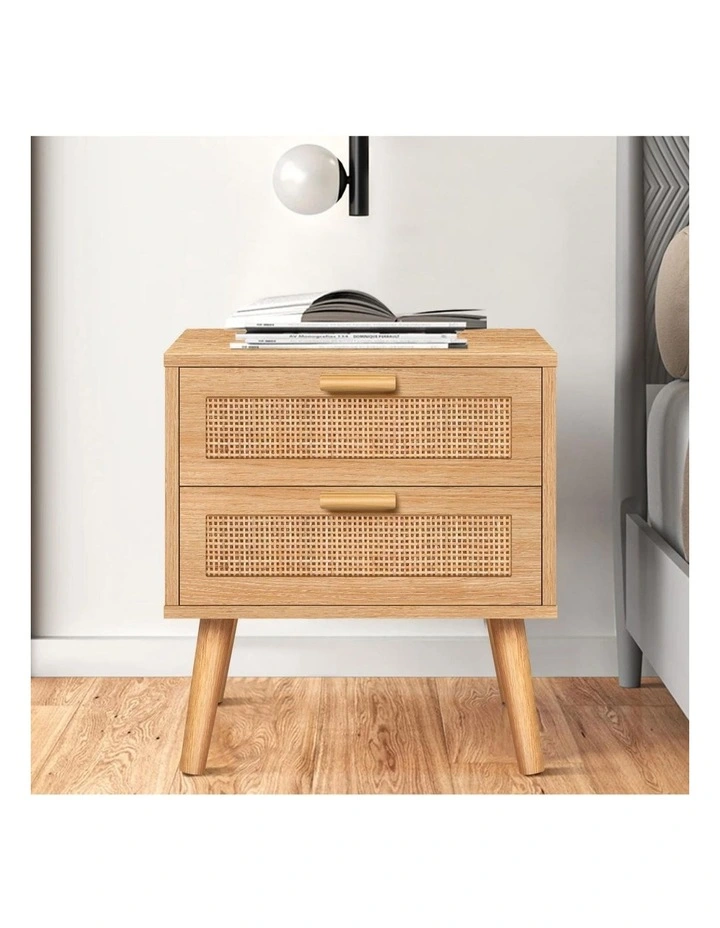 Bedside Table Nightstand Side Cabinet in Wood image 2