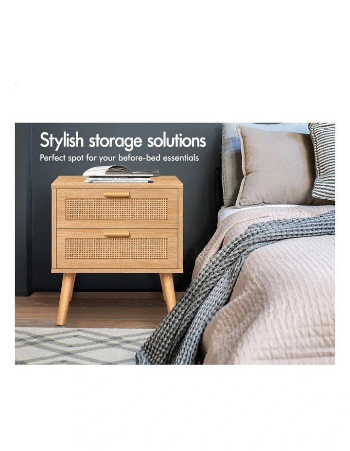 Bedside Table Nightstand Side Cabinet in Wood image 3