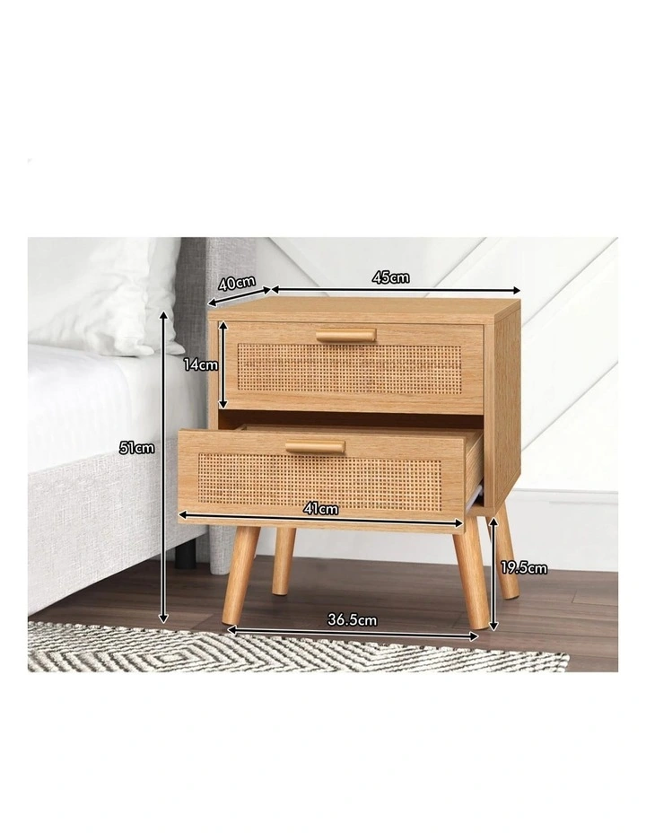 Bedside Table Nightstand Side Cabinet in Wood image 7