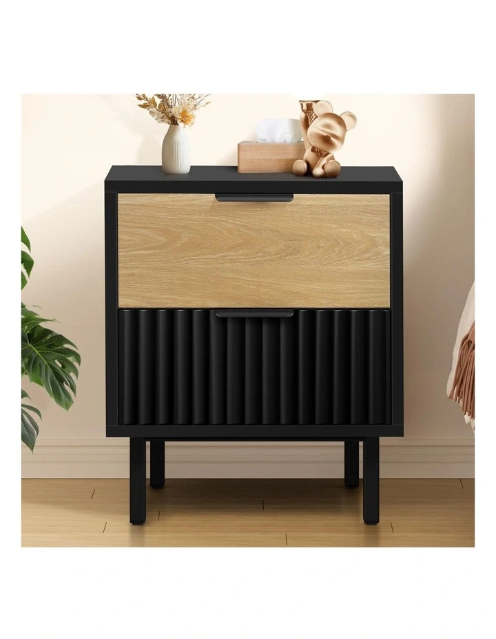 Bedside Table Nightstand Storage Cabinet in Multi image 2