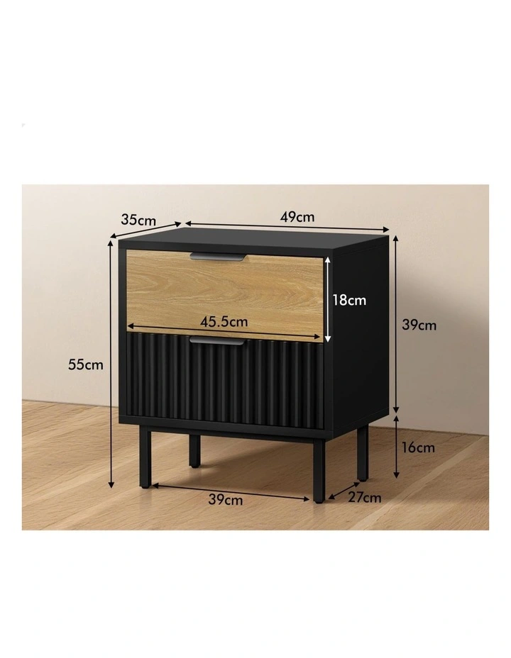 Bedside Table Nightstand Storage Cabinet in Multi image 6