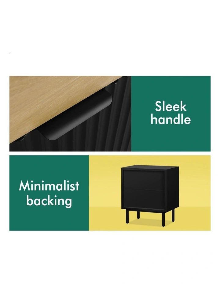 Bedside Table Nightstand Storage Cabinet in Multi image 7