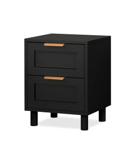 Bedside Table Side Storage in Black