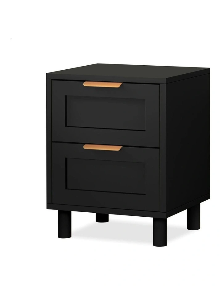 Bedside Table Side Storage in Black image 1
