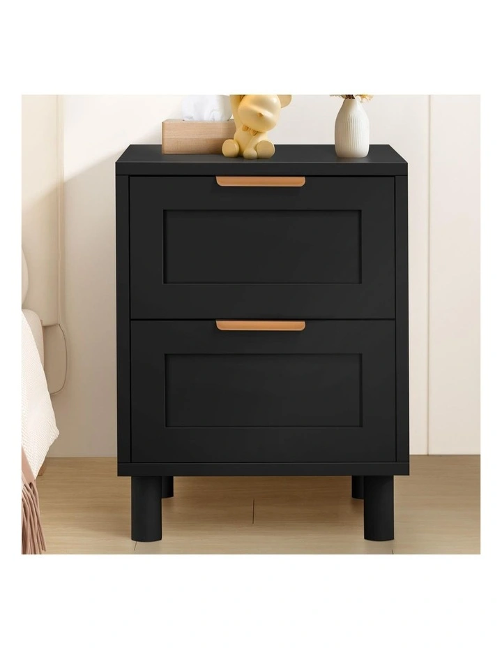 Bedside Table Side Storage in Black image 2