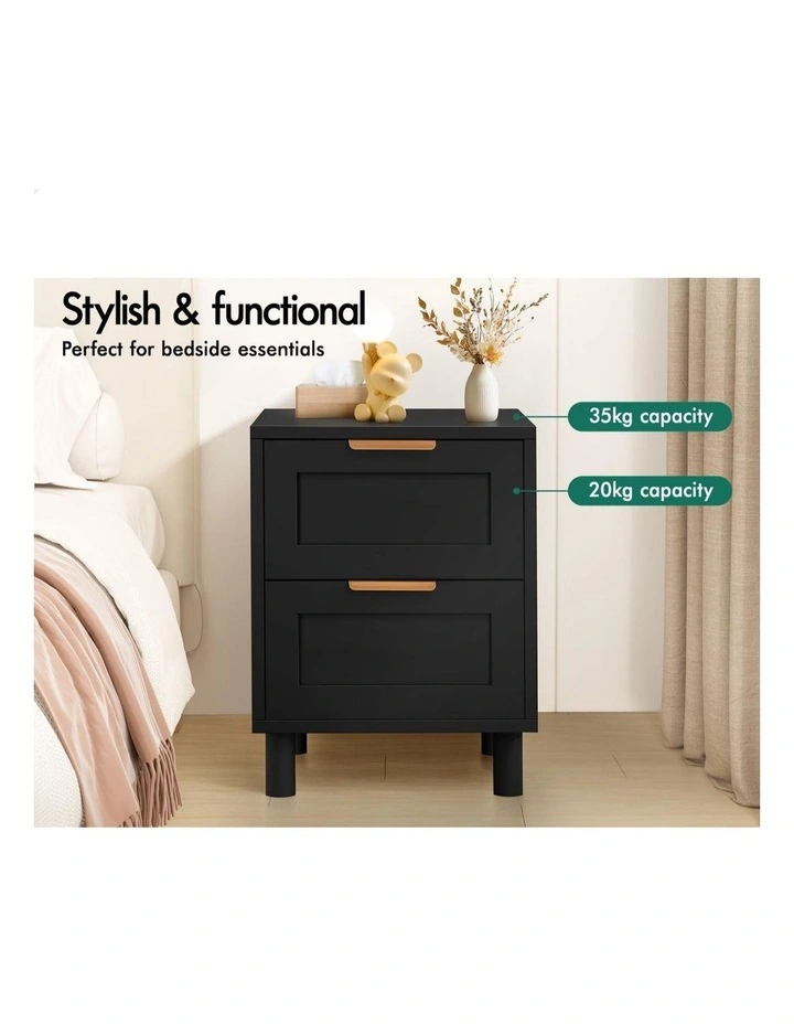 Bedside Table Side Storage in Black image 6