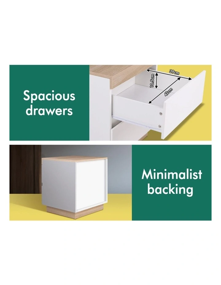 Bedside Table 2 Piece in Multi image 6