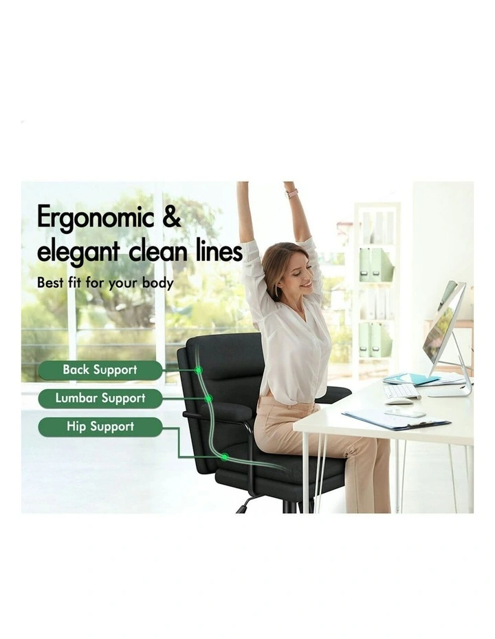 Ergonomic Executive Office Chair in Black image 2