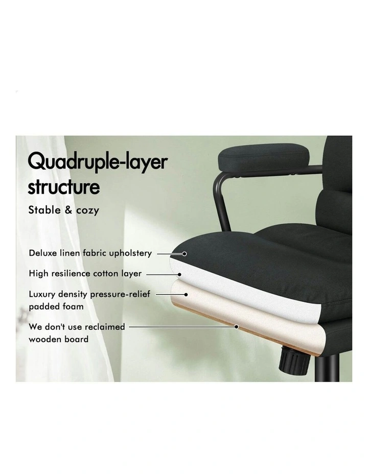 Ergonomic Executive Office Chair in Black image 5