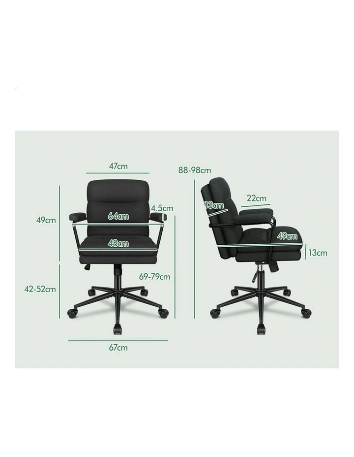 Ergonomic Executive Office Chair in Black image 7