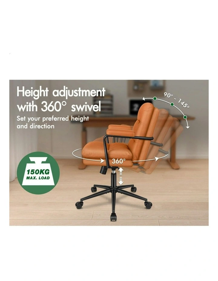 Ergonomic Executive Office Chair in Brown image 3