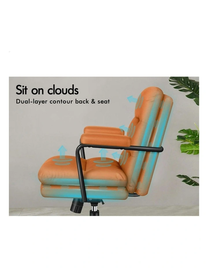 Ergonomic Executive Office Chair in Brown image 4