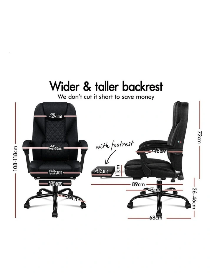 Executive Massage Office Chair in Black image 7