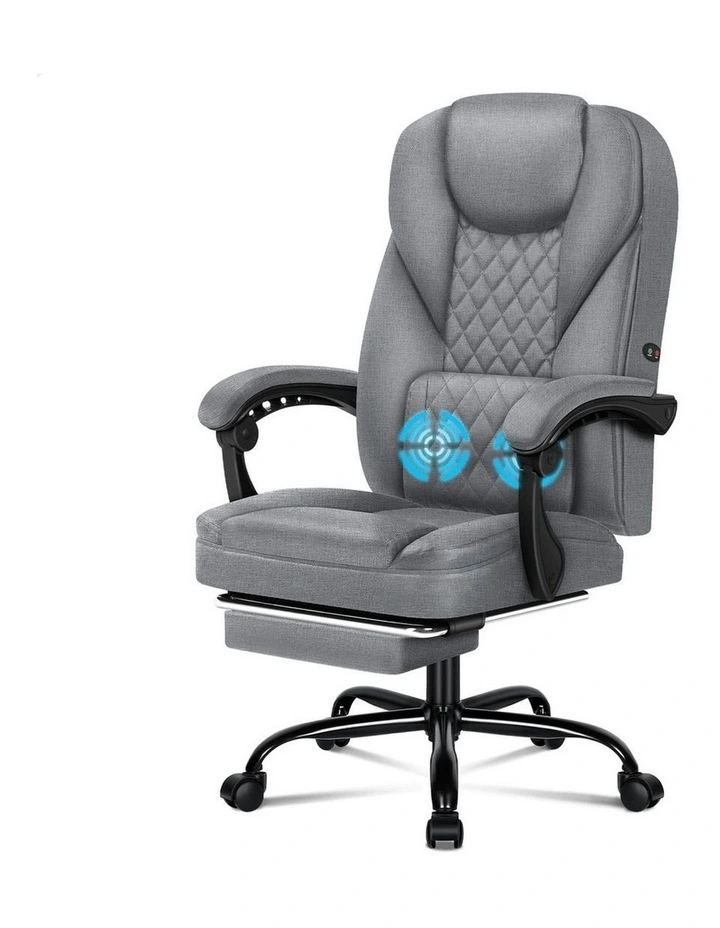 Executive Massage Office Chair in Grey image 1