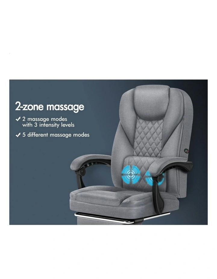 Executive Massage Office Chair in Grey image 3