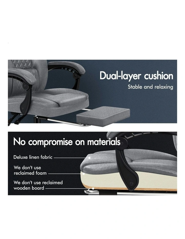 Executive Massage Office Chair in Grey image 4