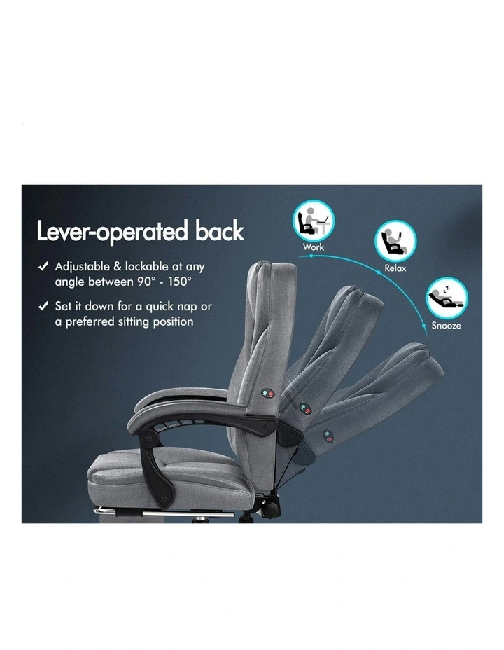 Executive Massage Office Chair in Grey image 5