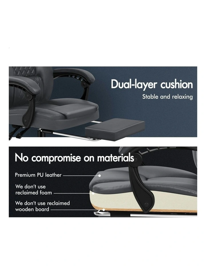 Executive Massage Office Chair in Grey image 4