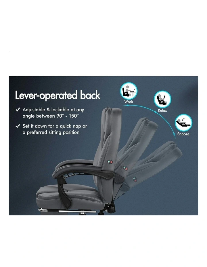 Executive Massage Office Chair in Grey image 5
