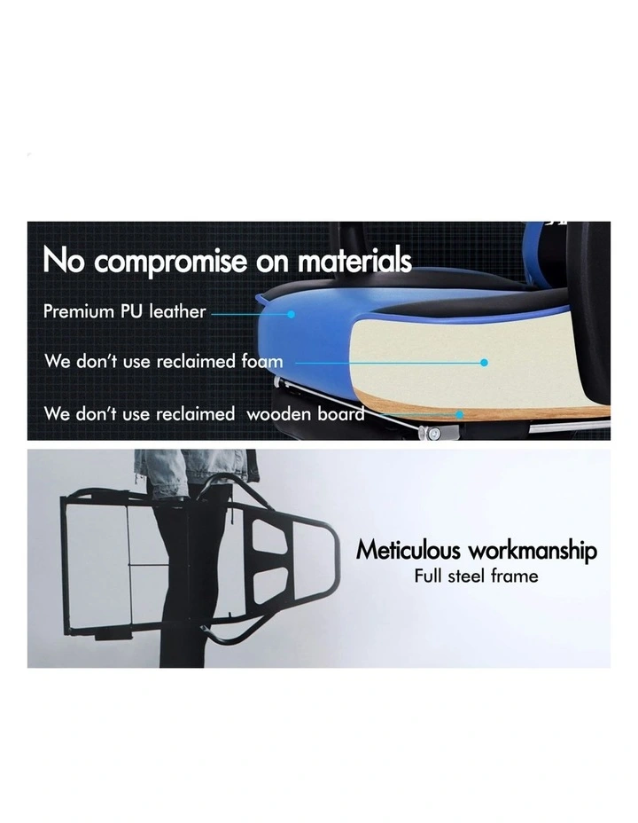 Lumbar Massage Gaming Chair in Multi image 3