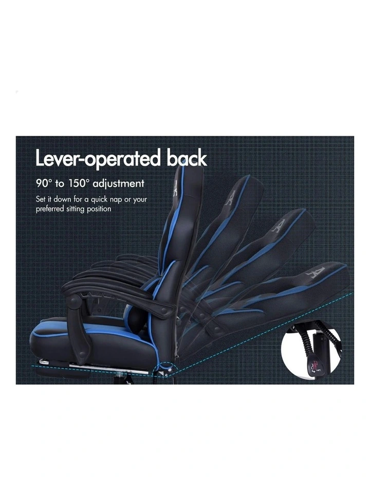 Lumbar Massage Gaming Chair in Multi image 7