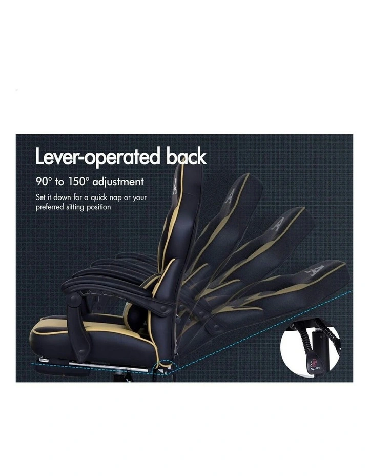 Lumbar Massage Gaming Chair in Multi image 7