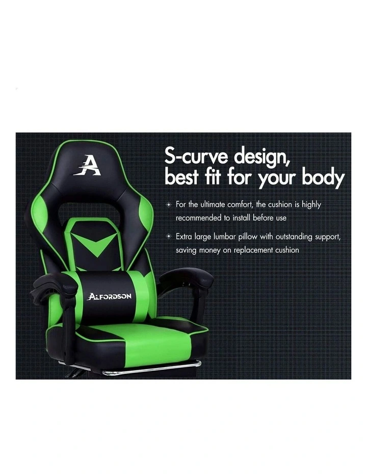 Lumbar Massage Gaming Chair in Multi image 2