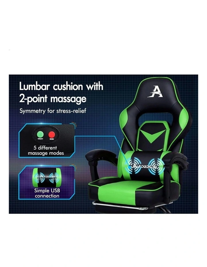 Lumbar Massage Gaming Chair in Multi image 3