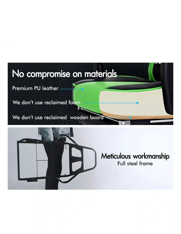 Lumbar Massage Gaming Chair in Multi image 4