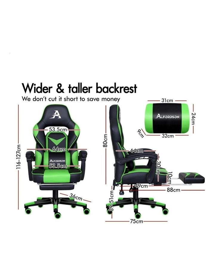 Lumbar Massage Gaming Chair in Multi image 5