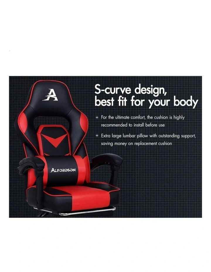 Lumbar Massage Gaming Chair in Multi image 3