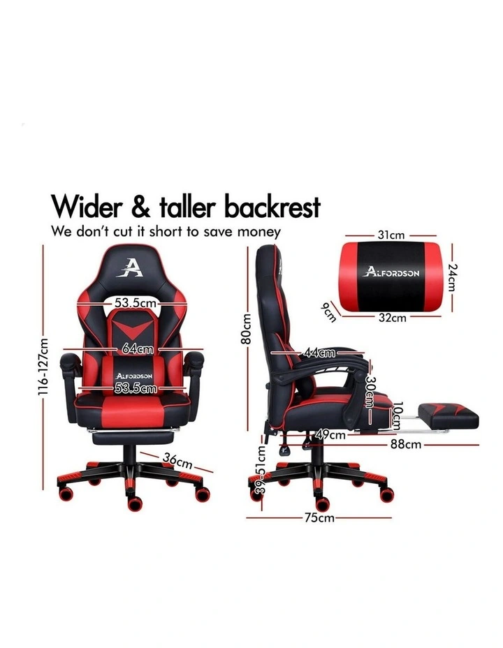 Lumbar Massage Gaming Chair in Multi image 7