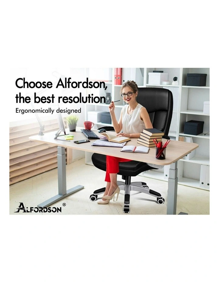 Executive Leather Office Chair in Black image 2