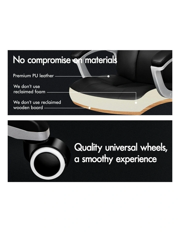 Executive Leather Office Chair in Black image 4