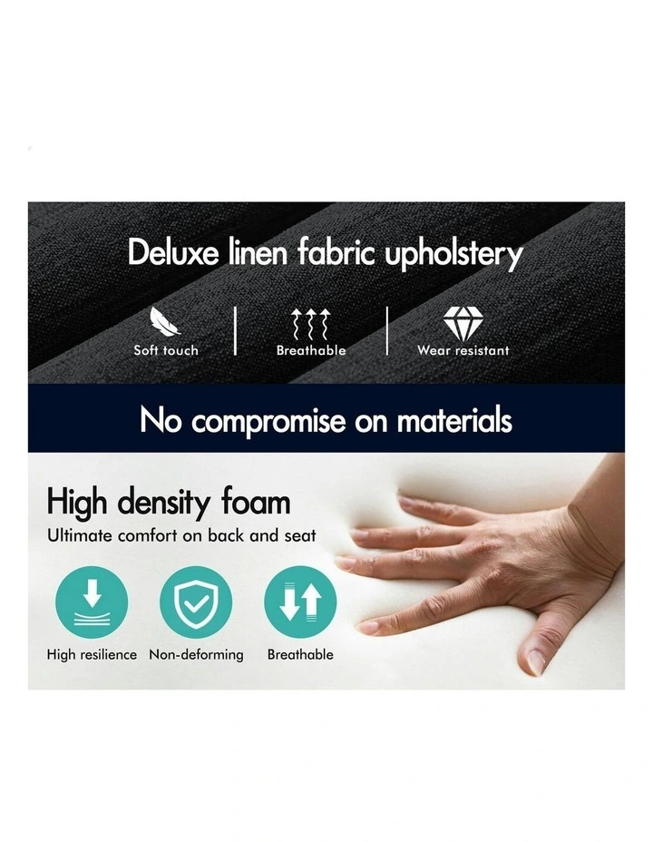 Armless Office Desk Chair in Black image 5