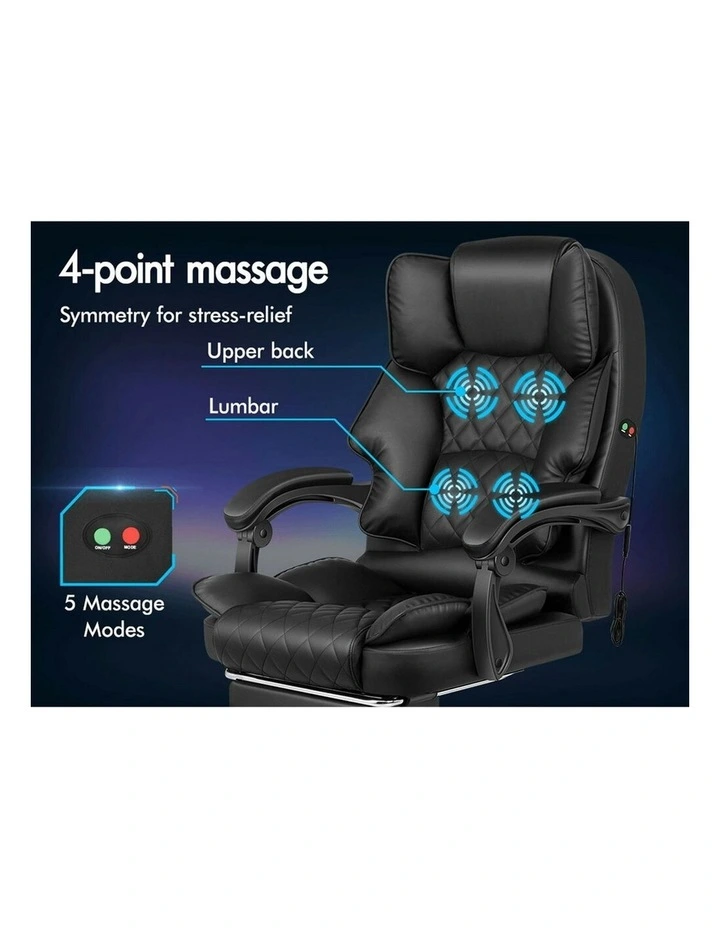 Executive Massage Office Chair in Black image 4