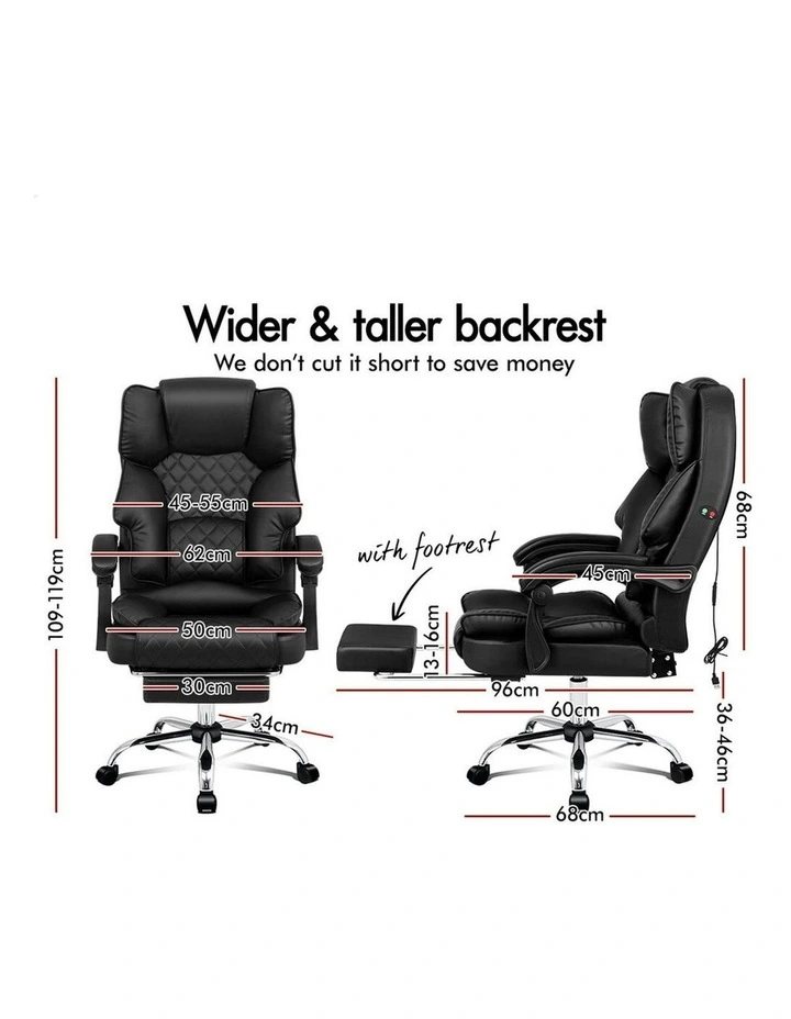 Executive Massage Office Chair in Black image 6