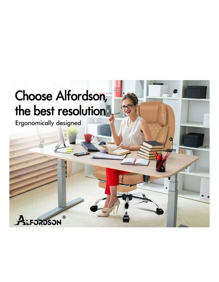 Executive Massage Office Chair in Brown image 2