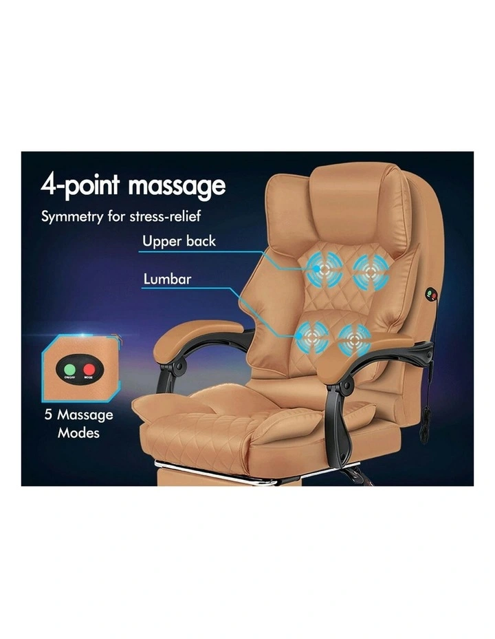 Executive Massage Office Chair in Brown image 4